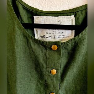 Not Perfect Linen Maxi Smock Dress